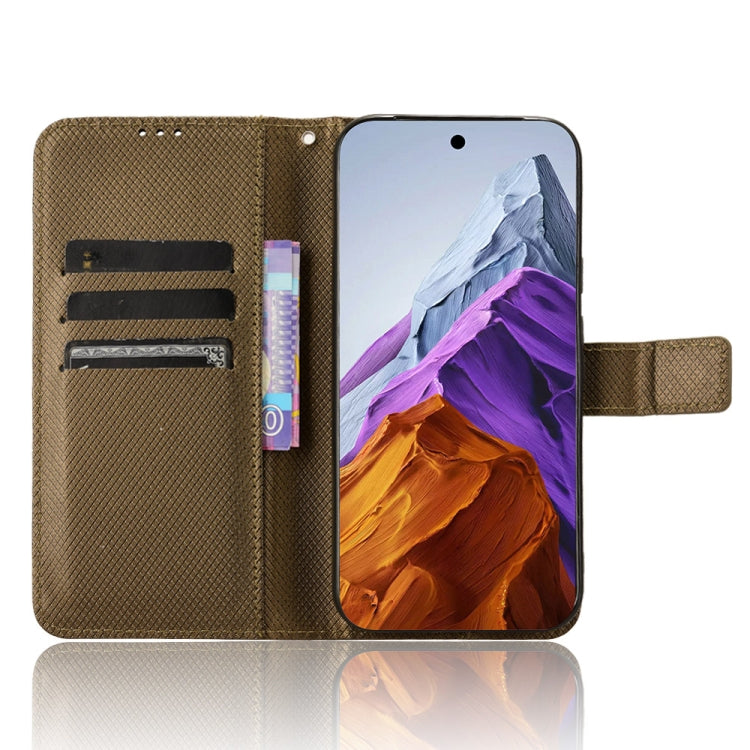 For Google Pixel 9 Pro Diamond Texture Leather Phone Case(Brown) - free shipping - PMC TechLife - Order now!