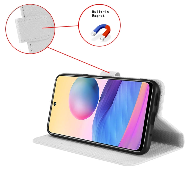 For Huawei nova Y72 4G Diamond Texture Leather Phone Case(White) - Huawei Cases by PMC TechLife | Online Shopping South Africa | PMC TechLife | Buy Now Pay Later Mobicred