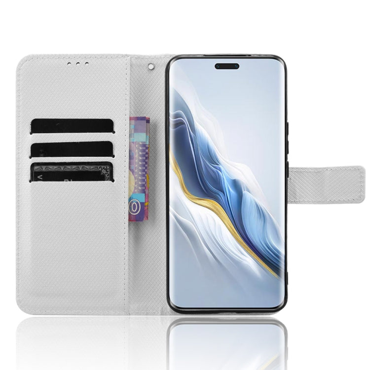 For Honor Magic6 Pro Diamond Texture Leather Phone Case(White) - Honor Cases by PMC Jewellery | Online Shopping South Africa | PMC Jewellery | Buy Now Pay Later Mobicred