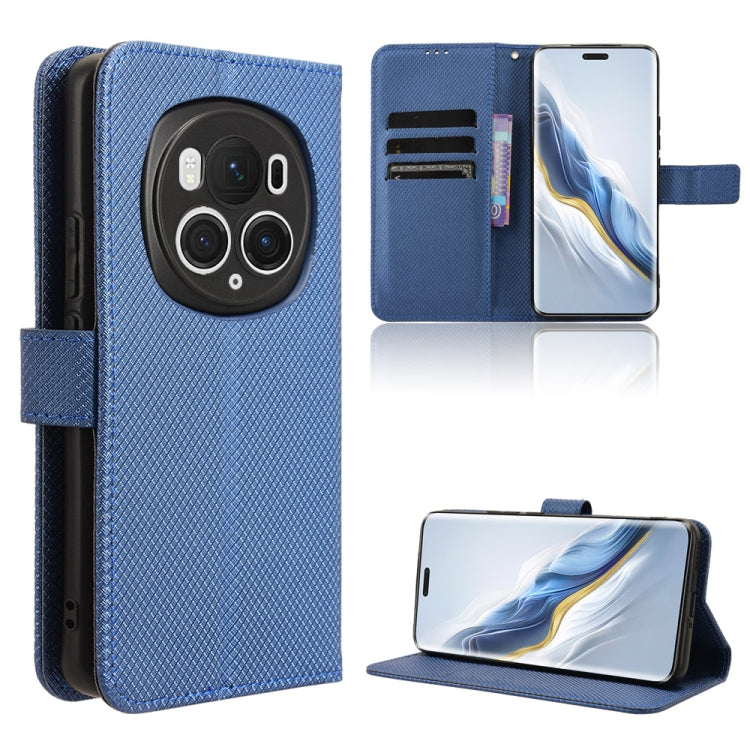 For Honor Magic6 Pro Diamond Texture Leather Phone Case(Blue) - Honor Cases by PMC Jewellery | Online Shopping South Africa | PMC Jewellery | Buy Now Pay Later Mobicred