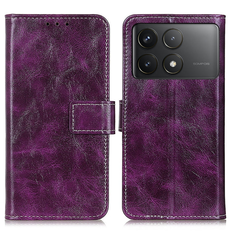 For Xiaomi Redmi K70 5G / K70 Pro 5G Retro Crazy Horse Texture Leather Phone Case(Purple) - K70 Cases by PMC Jewellery | Online Shopping South Africa | PMC Jewellery | Buy Now Pay Later Mobicred