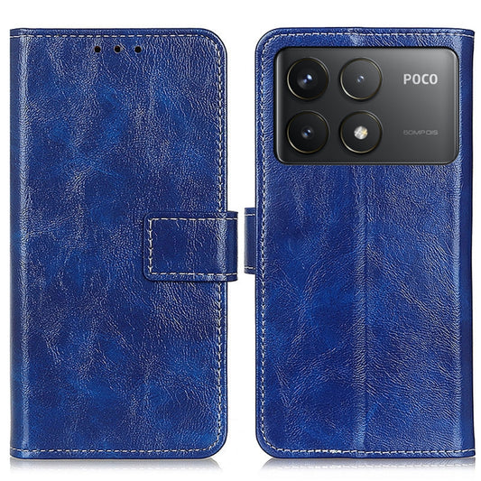 For Xiaomi Redmi K70 5G / K70 Pro 5G Retro Crazy Horse Texture Leather Phone Case(Blue) - K70 Cases by PMC Jewellery | Online Shopping South Africa | PMC Jewellery | Buy Now Pay Later Mobicred