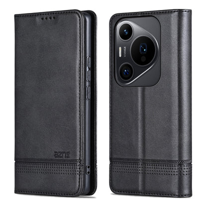 For Huawei Pura 70 Pro / 70 Pro+ AZNS Magnetic Calf Texture Flip Leather Phone Case(Black) - Huawei Cases by AZNS | Online Shopping South Africa | PMC Jewellery | Buy Now Pay Later Mobicred