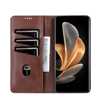 For Huawei Pura 70 Ultra AZNS Magnetic Calf Texture Flip Leather Phone Case(Dark Brown) - Huawei Cases by AZNS | Online Shopping South Africa | PMC Jewellery | Buy Now Pay Later Mobicred