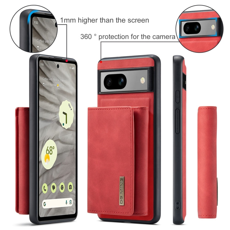 For Google Pixel 8A DG.MING M1 Series 3-Fold Multi Card Wallet + Magnetic Phone Case(Red) - free shipping - PMC TechLife - Order now!