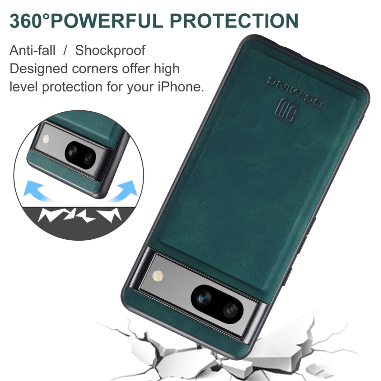 For Google Pixel 8A DG.MING M1 Series 3-Fold Multi Card Wallet + Magnetic Phone Case(Green) - free shipping - PMC TechLife - Order now!