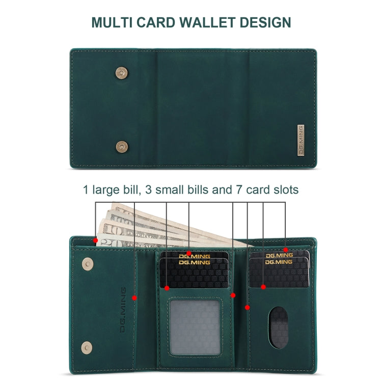 For Google Pixel 8A DG.MING M1 Series 3-Fold Multi Card Wallet + Magnetic Phone Case(Green) - free shipping - PMC TechLife - Order now!
