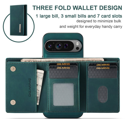 For Google Pixel 9 Pro XL DG.MING M1 Series 3-Fold Multi Card Wallet + Magnetic Phone Case(Green) - Google Cases by DG.MING | Online Shopping South Africa | PMC Jewellery | Buy Now Pay Later Mobicred