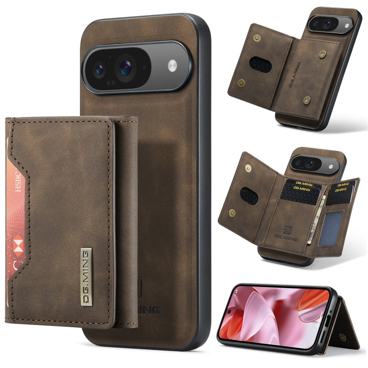 For Google Pixel 9 / 9 Pro DG.MING M2 Series 3-Fold Multi Card Bag + Magnetic Phone Case(Coffee) - free shipping - PMC Jewellery - Order now!