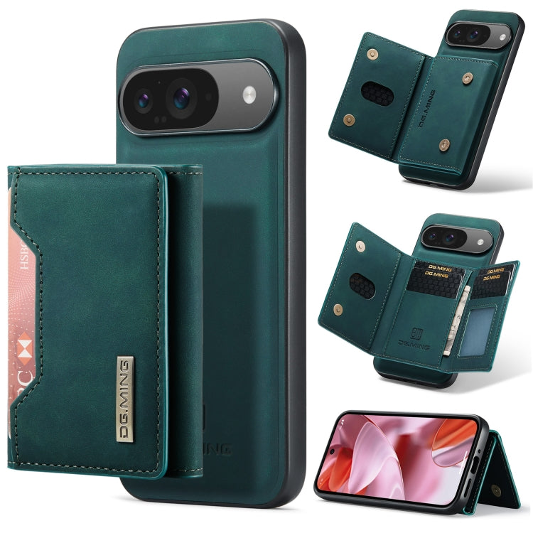 For Google Pixel 9 / 9 Pro DG.MING M2 Series 3-Fold Multi Card Bag + Magnetic Phone Case(Green) - Google Cases by DG.MING | Online Shopping South Africa | PMC Jewellery | Buy Now Pay Later Mobicred