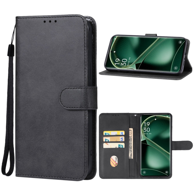 For OPPO Find X7 Ultra Leather Phone Case(Black) - Find X7 Ultra Cases by PMC Jewellery | Online Shopping South Africa | PMC Jewellery | Buy Now Pay Later Mobicred