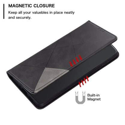 For Xiaomi Redmi K70 / K70 Pro Rhombus Texture Magnetic Leather Phone Case(Black) - K70 Pro Cases by PMC Jewellery | Online Shopping South Africa | PMC Jewellery | Buy Now Pay Later Mobicred