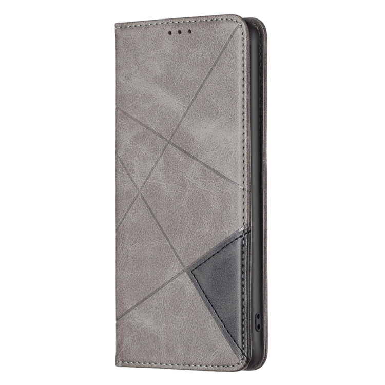 For Xiaomi Redmi K70E Rhombus Texture Magnetic Leather Phone Case(Grey) - K70E Cases by PMC Jewellery | Online Shopping South Africa | PMC Jewellery | Buy Now Pay Later Mobicred