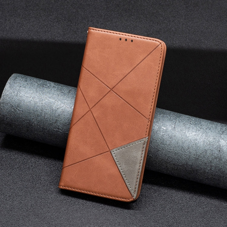 For Xiaomi Redmi K70E Rhombus Texture Magnetic Leather Phone Case(Brown) - K70E Cases by PMC Jewellery | Online Shopping South Africa | PMC Jewellery | Buy Now Pay Later Mobicred