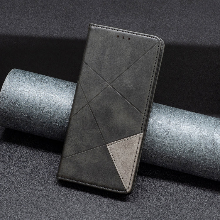 For Xiaomi Redmi A3 Rhombus Texture Magnetic Leather Phone Case(Black) - Xiaomi Cases by PMC Jewellery | Online Shopping South Africa | PMC Jewellery | Buy Now Pay Later Mobicred