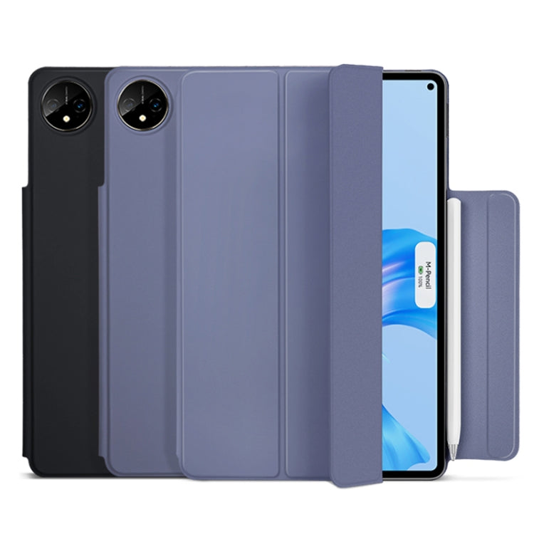 For Huawei Matepad Pro 11 3-fold Double-sided Clip Buckle Magnetic Smart Tablet Case(Lavender) - Huawei by PMC TechLife | Online Shopping South Africa | PMC TechLife | Buy Now Pay Later Mobicred