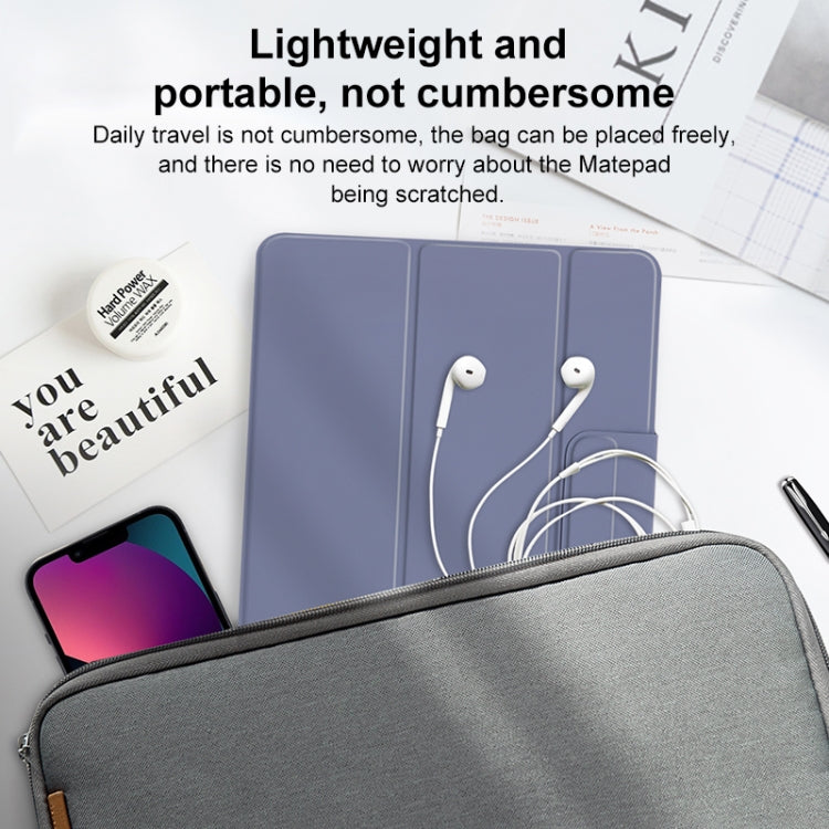 For Huawei Matepad 11 2021 3-fold Double-sided Clip Buckle Magnetic Smart Tablet Case(Lavender) - Huawei by PMC TechLife | Online Shopping South Africa | PMC TechLife | Buy Now Pay Later Mobicred