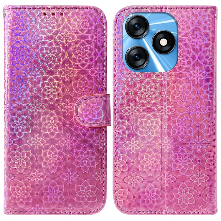 For Tecno Spark 10 / Spark 10C Colorful Magnetic Buckle Leather Phone Case(Pink) - Tecno Cases by PMC Jewellery | Online Shopping South Africa | PMC Jewellery