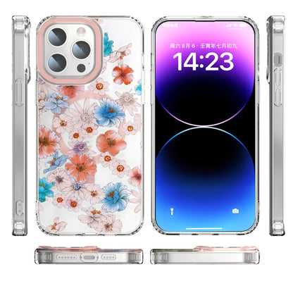 For iPhone 12 Pro MagSafe Magnetic TPU Phone Case(White Blue Flower) - iPhone 12 / 12 Pro Cases by PMC Jewellery | Online Shopping South Africa | PMC Jewellery