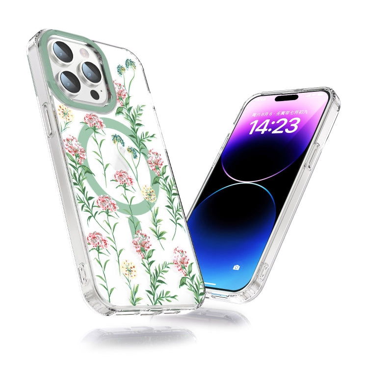 For iPhone 11 Pro Max MagSafe Magnetic TPU Phone Case(Vine Rose) - iPhone 11 Pro Max Cases by PMC Jewellery | Online Shopping South Africa | PMC Jewellery