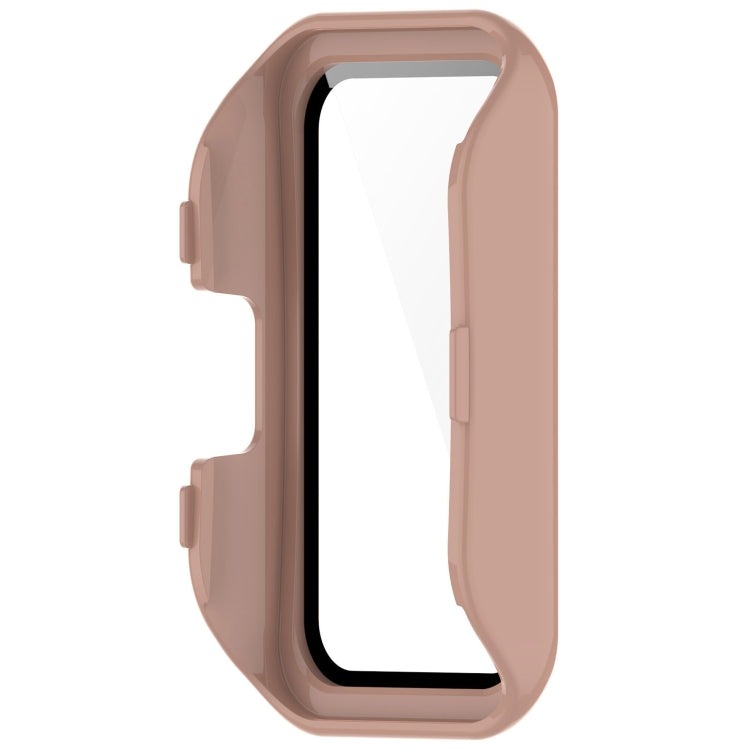 For Huawei Band 10 / 9 / 8 PC + Tempered Film Integrated Protective Watch Case(Pink) - Watch Cases by PMC TechLife | Online Shopping South Africa | PMC TechLife | Buy Now Pay Later Mobicred