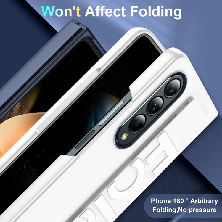 For Samsung Galaxy Z Fold4 Silicone Wristband Holder Foldable Phone Case(Blue) - Galaxy Z Fold4 5G Cases by PMC TechLife | Online Shopping South Africa | PMC TechLife