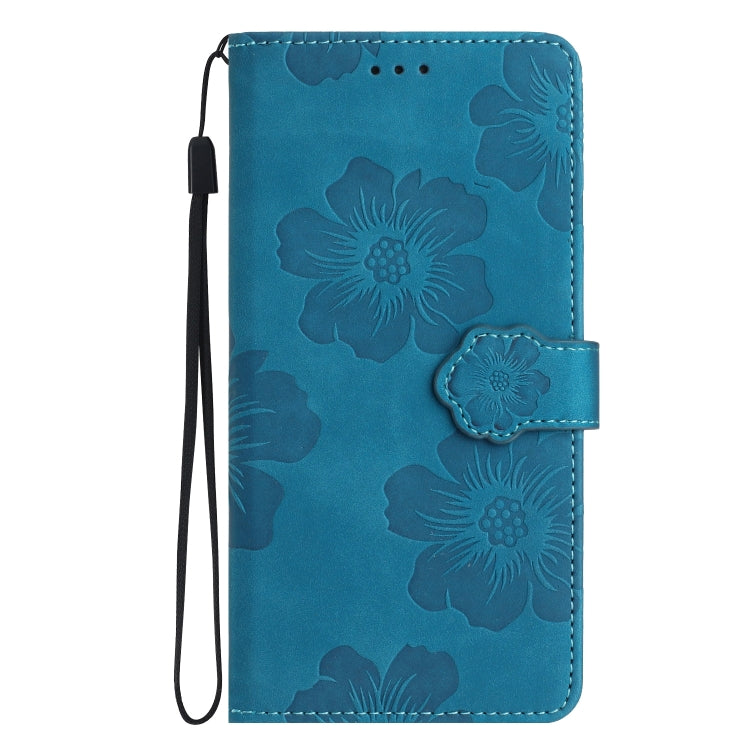 For OPPO A18 Flower Embossing Pattern Leather Phone Case(Blue) - A18 Cases by PMC Jewellery | Online Shopping South Africa | PMC Jewellery | Buy Now Pay Later Mobicred