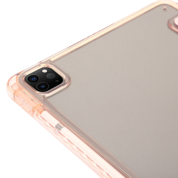 For iPad Pro 11 2024 Clear Acrylic 3-Fold Leather Tablet Case(Pink) - iPad Pro 11 2024 Cases by PMC TechLife | Online Shopping South Africa | PMC TechLife | Buy Now Pay Later Mobicred