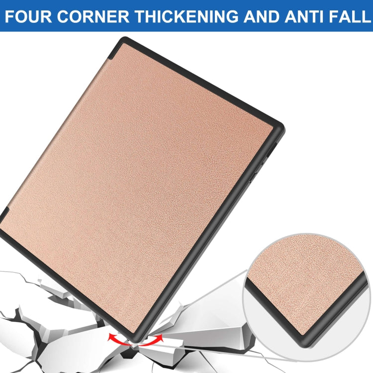 For Kobo Elipsa 2E Solid Color Deformation TPU Leather Smart Tablet Case(Rose Gold) - Others by PMC TechLife | Online Shopping South Africa | PMC TechLife | Buy Now Pay Later Mobicred