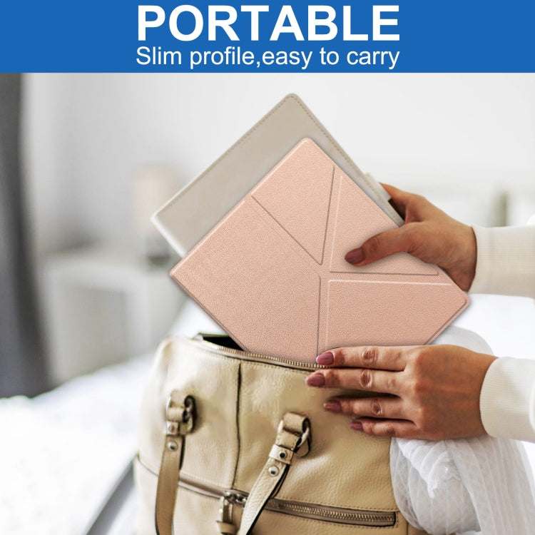 For Kobo Elipsa 2E Solid Color Deformation TPU Leather Smart Tablet Case(Rose Gold) - Others by PMC TechLife | Online Shopping South Africa | PMC TechLife | Buy Now Pay Later Mobicred