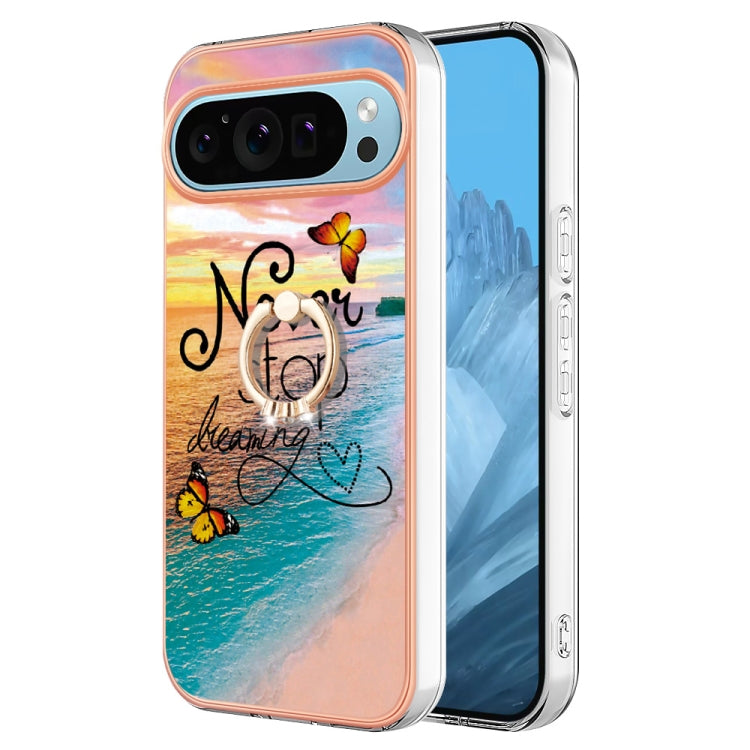 For Google Pixel 9 / 9 Pro Electroplating IMD TPU Phone Case with Ring(Dream Butterfly) - Google Cases by PMC TechLife | Online Shopping South Africa | PMC TechLife | Buy Now Pay Later Mobicred