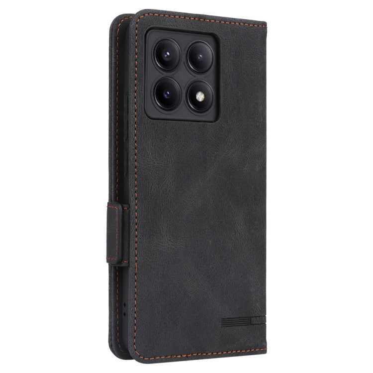 For Xiaomi Redmi K70E 5G Magnetic Clasp Leather Phone Case(Black) - Xiaomi Cases by PMC TechLife | Online Shopping South Africa | PMC TechLife | Buy Now Pay Later Mobicred