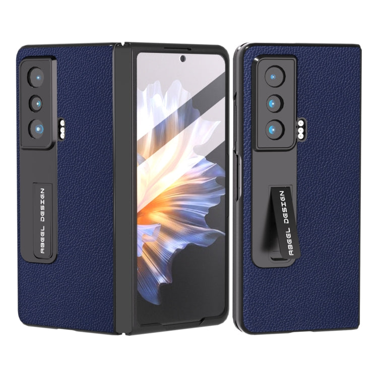 For Honor Magic Vs ABEEL Integrated Black Edge Genuine Leather Mino Phone Case with Holder(Royal Blue) - free shipping - PMC TechLife - Order now!