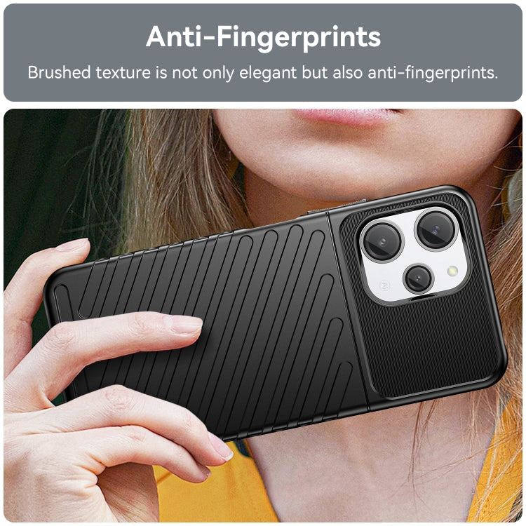 For Xiaomi Poco M6 Pro 5G Thunderbolt Shockproof TPU Protective Soft Phone Case(Black) - Xiaomi Cases by PMC TechLife | Online Shopping South Africa | PMC TechLife
