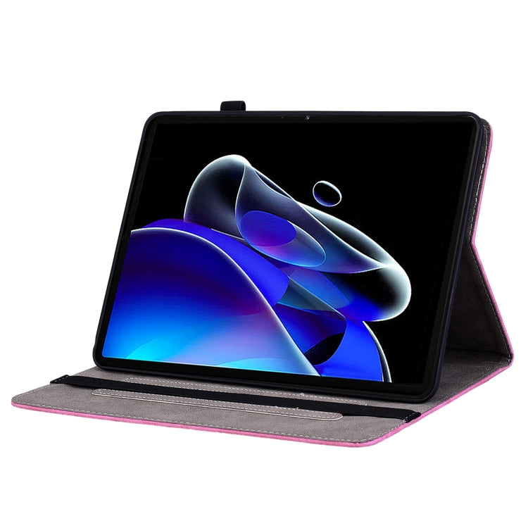 For Realme Pad X Butterfly Rose Embossed Leather Tablet Case(Rose Red) - Realme by PMC TechLife | Online Shopping South Africa | PMC TechLife | Buy Now Pay Later Mobicred