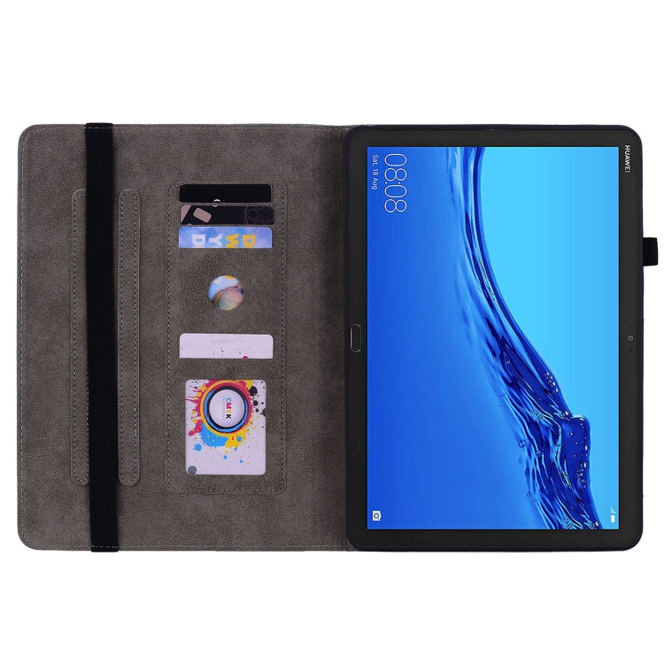 For Huawei MediaPad M5 Lite / C5 10.1 Butterfly Rose Embossed Leather Tablet Case(Red) - Huawei Cases by PMC TechLife | Online Shopping South Africa | PMC TechLife | Buy Now Pay Later Mobicred