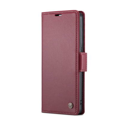 For OPPO F21 Pro 5G Globa/Reno8 Z Global CaseMe 023 Butterfly Buckle Litchi Texture RFID Anti-theft Leather Phone Case(Wine Red) - OPPO Cases by CaseMe | Online Shopping South Africa | PMC Jewellery | Buy Now Pay Later Mobicred