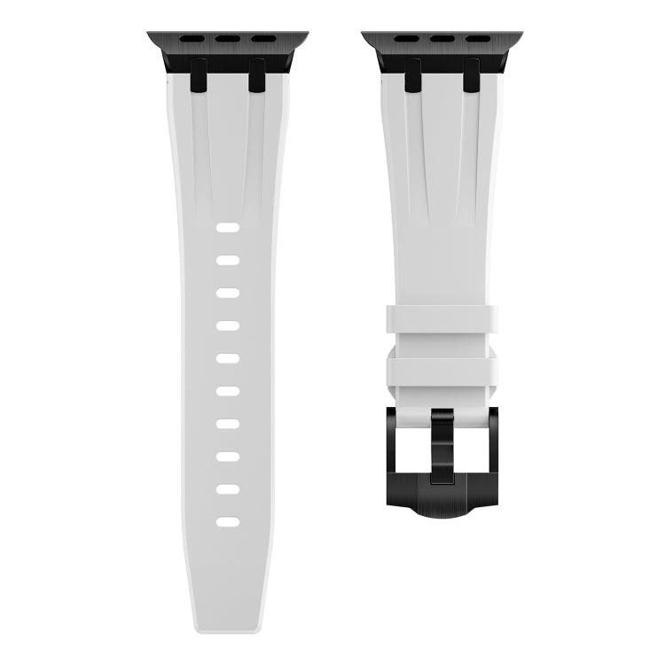 AP Silicone Watch Band For Apple Watch SE 2023 40mm(Black White) - Watch Bands by PMC TechLife | Online Shopping South Africa | PMC TechLife