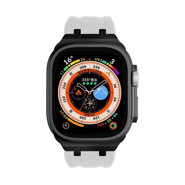 AP Silicone Watch Band For Apple Watch SE 2023 40mm(Black White) - Watch Bands by PMC TechLife | Online Shopping South Africa | PMC TechLife