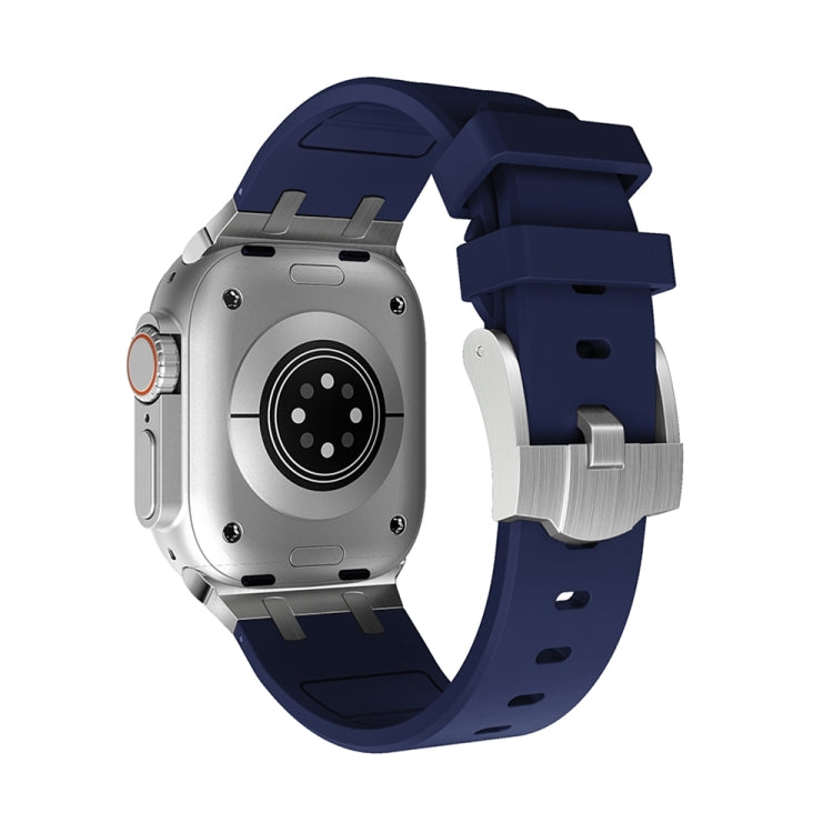AP Silicone Watch Band For Apple Watch Ultra 2 49mm(Silver Blue) - Watch Bands by PMC TechLife | Online Shopping South Africa | PMC TechLife