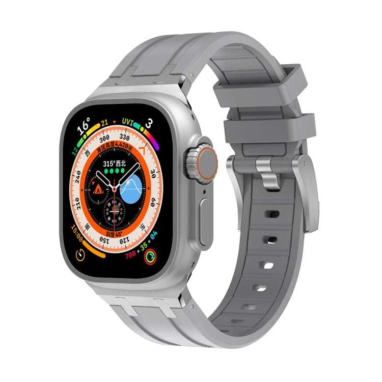 AP Silicone Watch Band For Apple Watch Ultra 2 49mm(Silver Grey) - Watch Bands by PMC TechLife | Online Shopping South Africa | PMC TechLife
