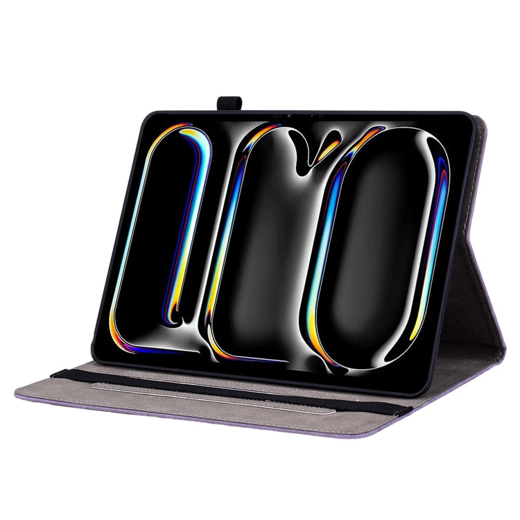 For iPad Pro 11 2024 Butterfly Rose Embossed Leather Smart Tablet Case(Purple) - iPad Pro 11 2024 Cases by PMC TechLife | Online Shopping South Africa | PMC TechLife | Buy Now Pay Later Mobicred