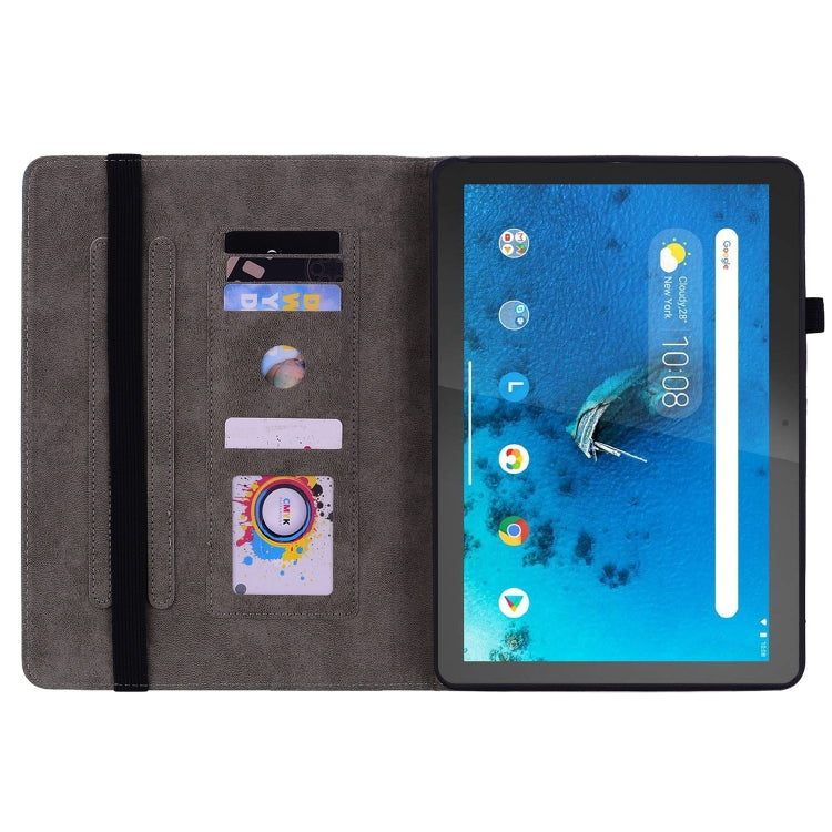 For Lenovo M10 Butterfly Rose Embossed Leather Tablet Case(Purple) - Lenovo by PMC TechLife | Online Shopping South Africa | PMC TechLife | Buy Now Pay Later Mobicred