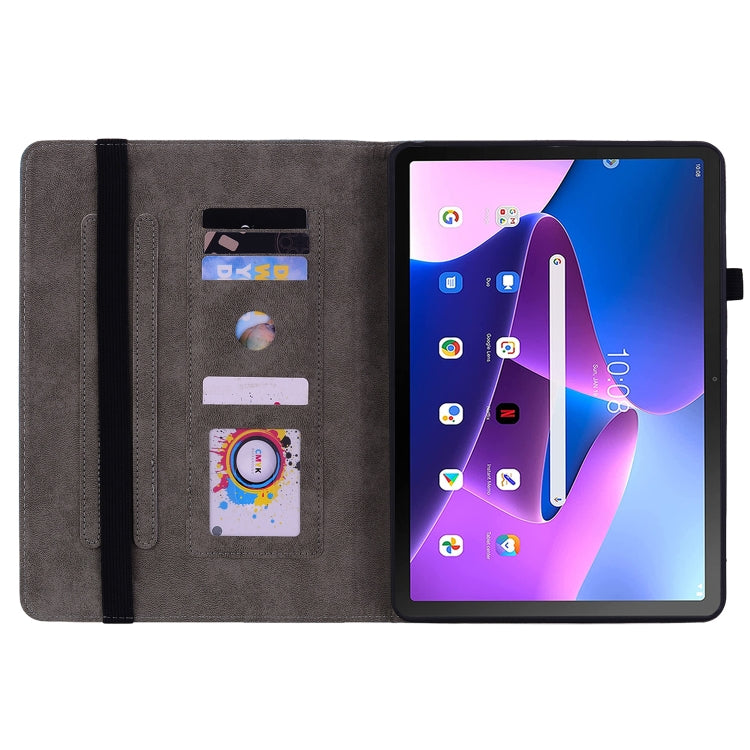 For Lenovo Tab M10 Plus 10.6 3rd Gen Butterfly Rose Embossed Leather Tablet Case(Red) - Lenovo by PMC TechLife | Online Shopping South Africa | PMC TechLife | Buy Now Pay Later Mobicred