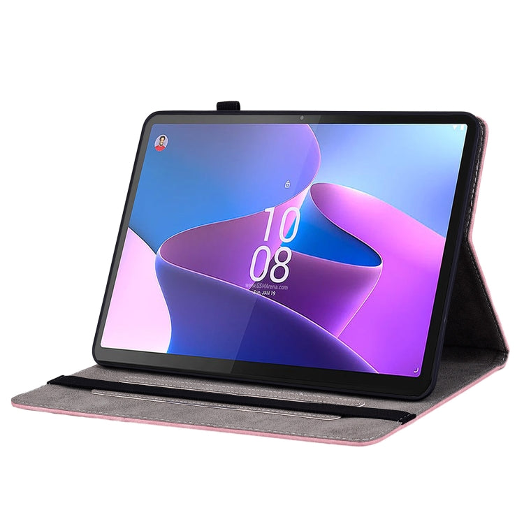 For Lenovo Tab P11 Gen 2 11.5 Butterfly Rose Embossed Leather Tablet Case(Pink) - Lenovo by PMC TechLife | Online Shopping South Africa | PMC TechLife | Buy Now Pay Later Mobicred
