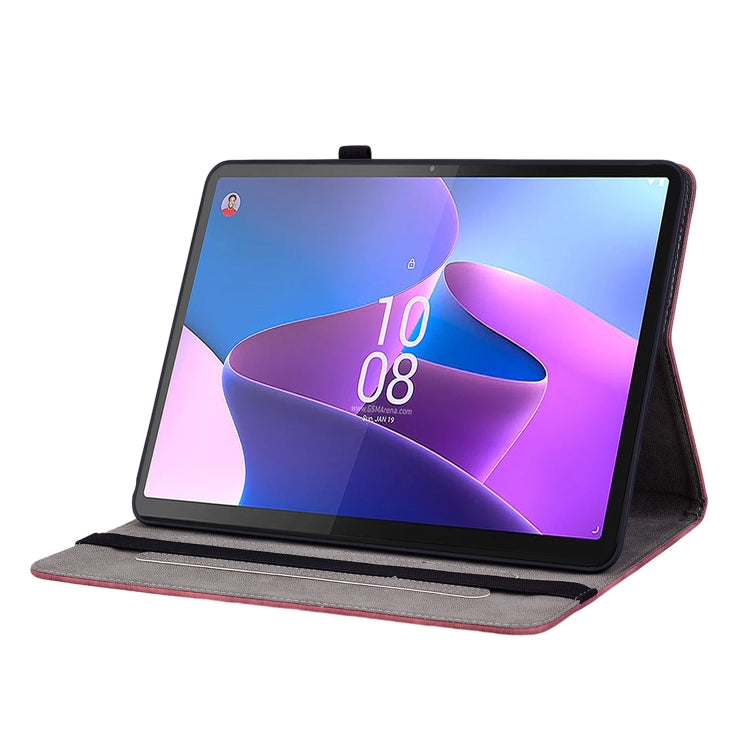 For Lenovo Tab P11 Pro Gen 2 11.2 Butterfly Rose Embossed Leather Tablet Case(Red) - Lenovo by PMC TechLife | Online Shopping South Africa | PMC TechLife | Buy Now Pay Later Mobicred