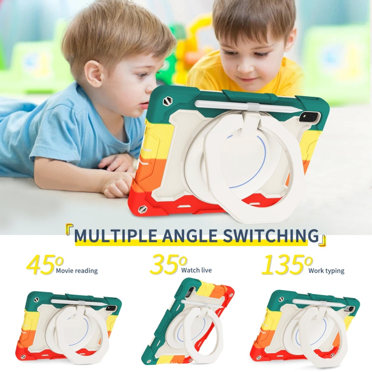 For Huawei MatePad 11 2023 Armor Contrast Color Silicone + PC Tablet Case(Colorful Red) - Huawei by PMC TechLife | Online Shopping South Africa | PMC TechLife | Buy Now Pay Later Mobicred