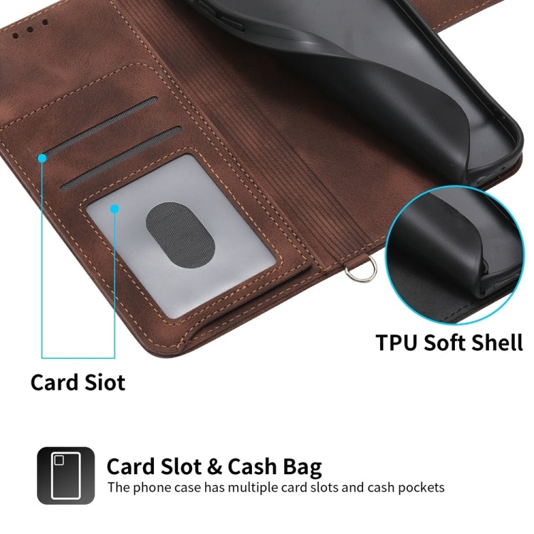 For Honor Magic6 Pro Skin Feel Flowers Embossed Wallet Leather Phone Case(Brown) - Honor Cases by PMC Jewellery | Online Shopping South Africa | PMC Jewellery | Buy Now Pay Later Mobicred