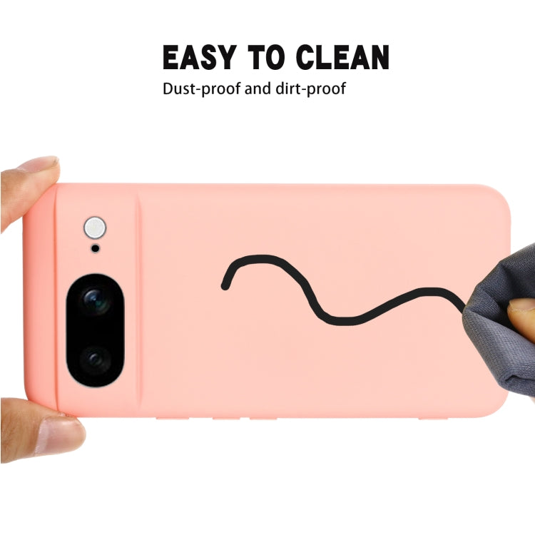 For Google Pixel 8 Pure Color Liquid Silicone Shockproof Phone Case(Pink) - free shipping - PMC TechLife - Order now!