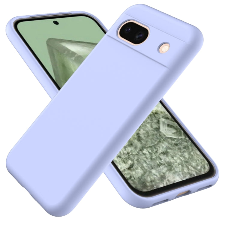 For Google Pixel 8a Pure Color Liquid Silicone Shockproof Phone Case(Purple) - free shipping - PMC TechLife - Order now!